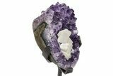 Sparkling Amethyst Geode With Metal Stand - Uruguay #342696-2